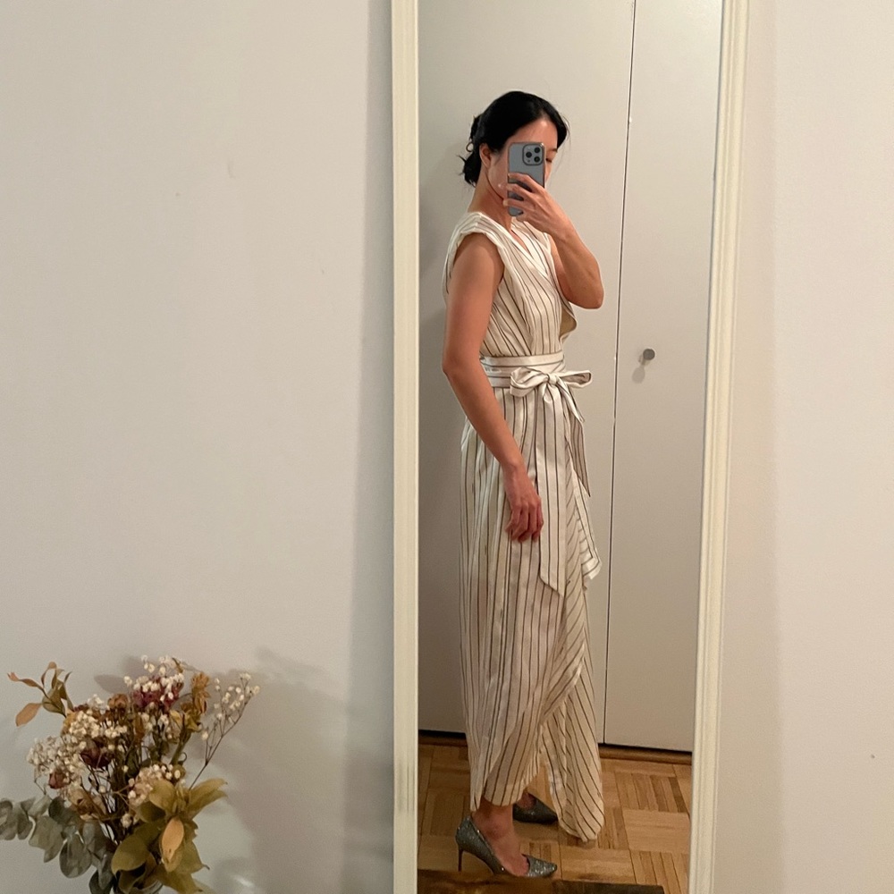 Monse white silky maxi dress